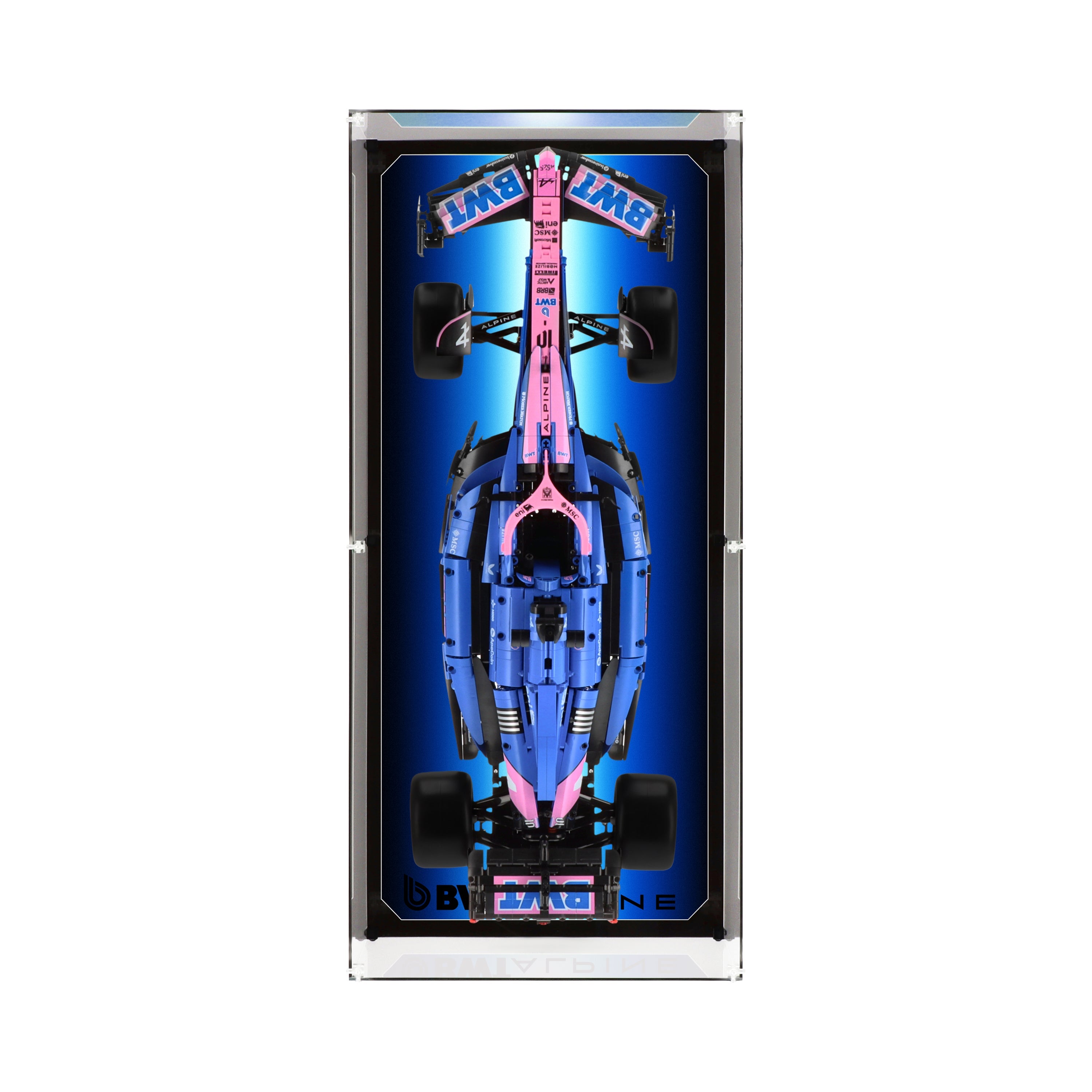 Wall Mounted Display Case for CaDA Alpine A525 Formula 1 Car