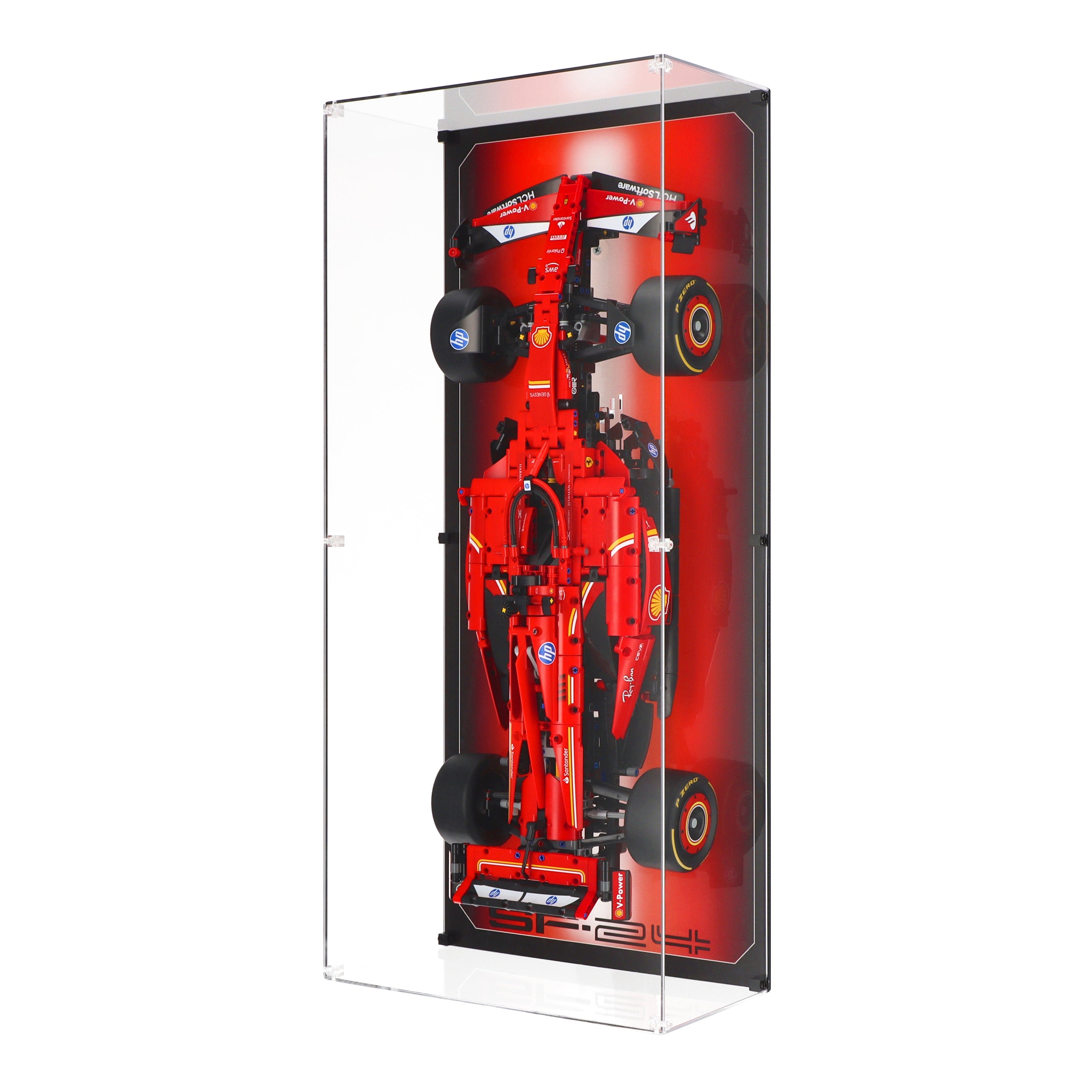 Wall Mounted Display Case for LEGO 42207 Ferrari SF-24 F1