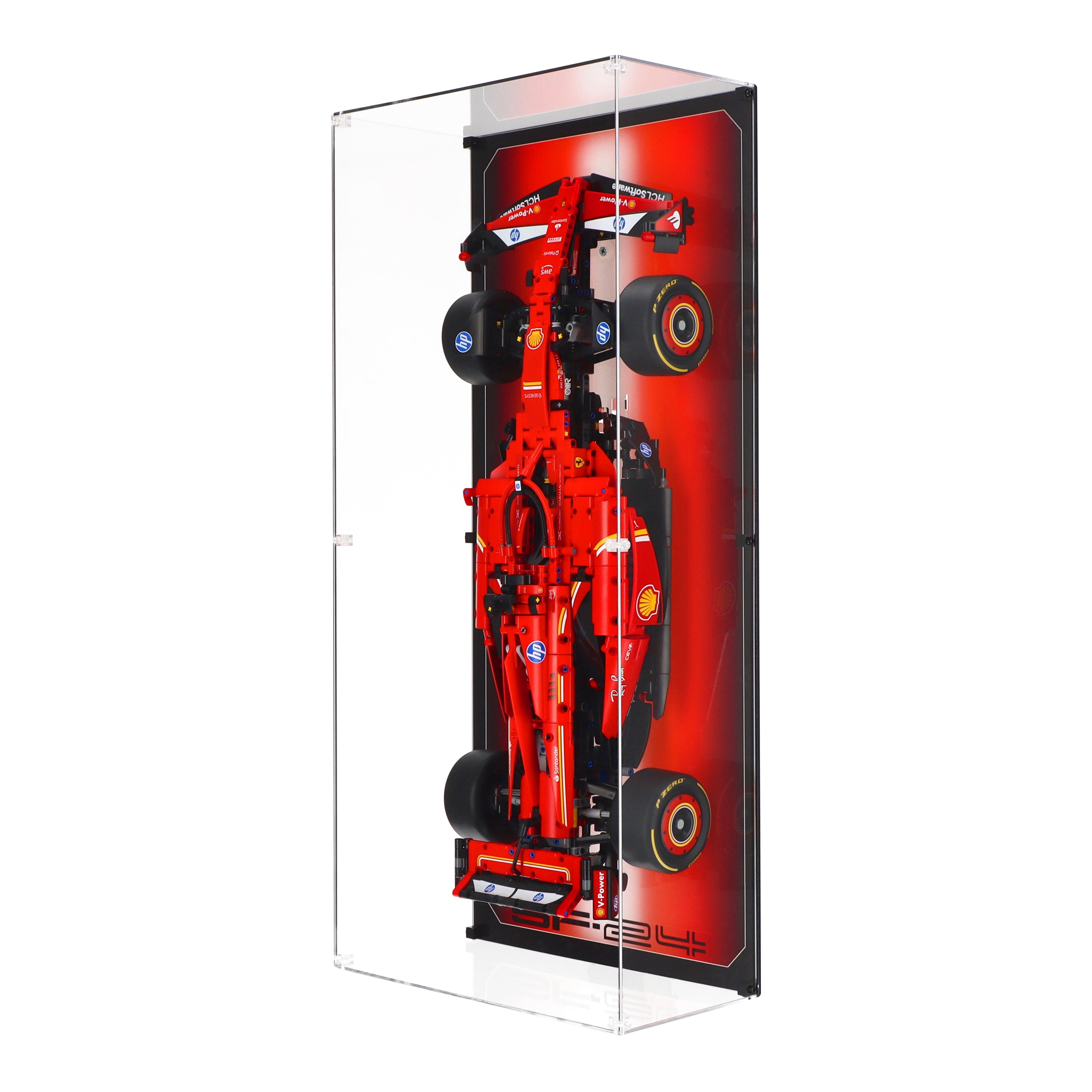 Wall Mounted Display Case for LEGO 42207 Ferrari SF-24 F1
