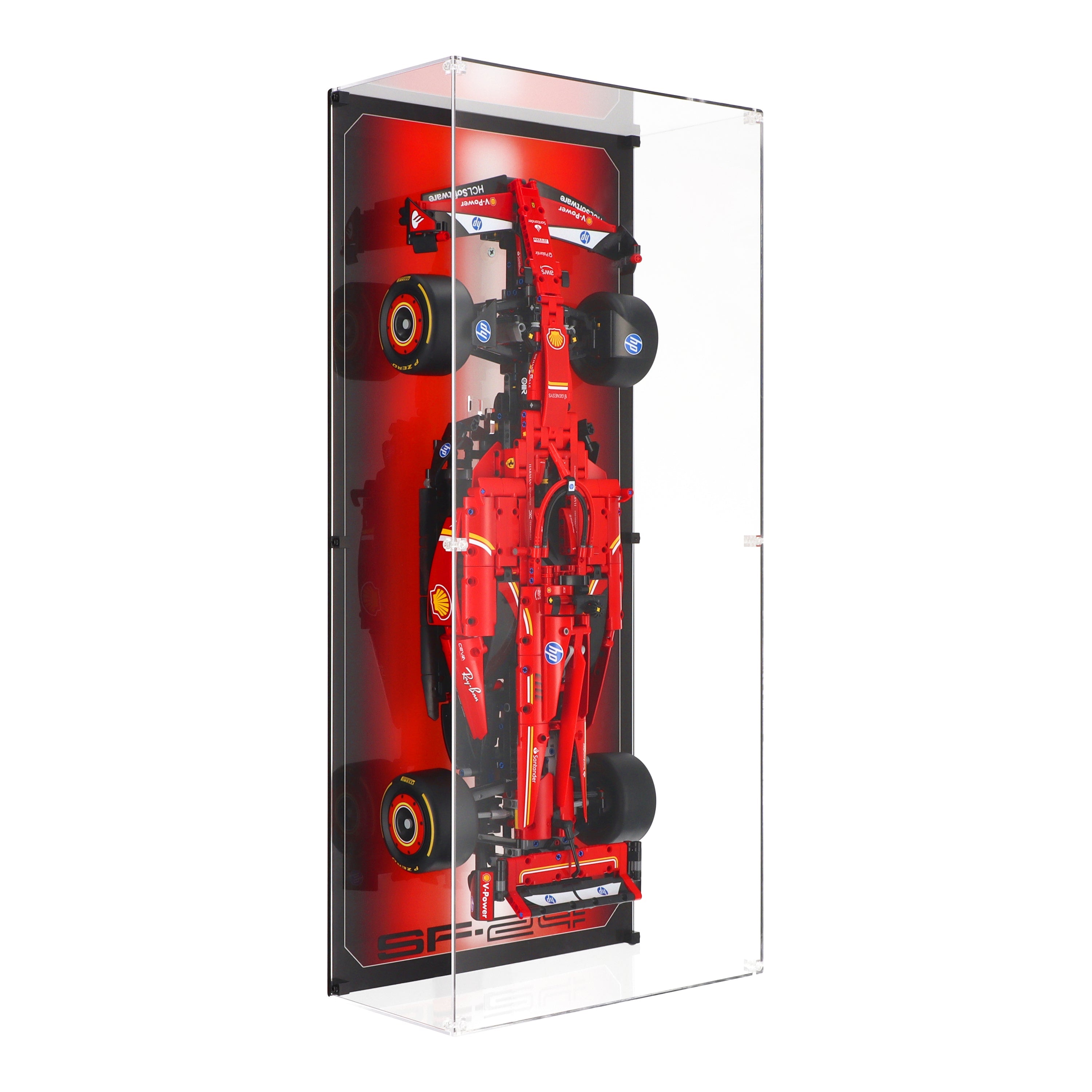 Wall Mounted Display Case for LEGO 42207 Ferrari SF-24 F1