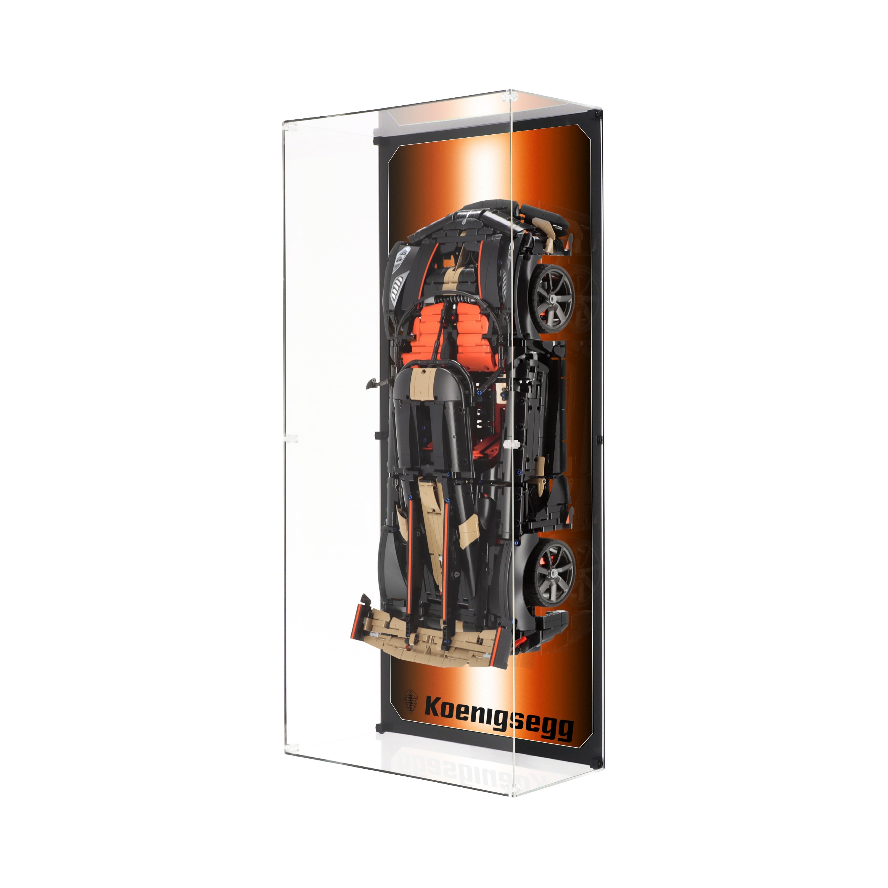 Wall Mounted Display Case for LEGO 42232 Koenigsegg Sadair's Spear Megacar
