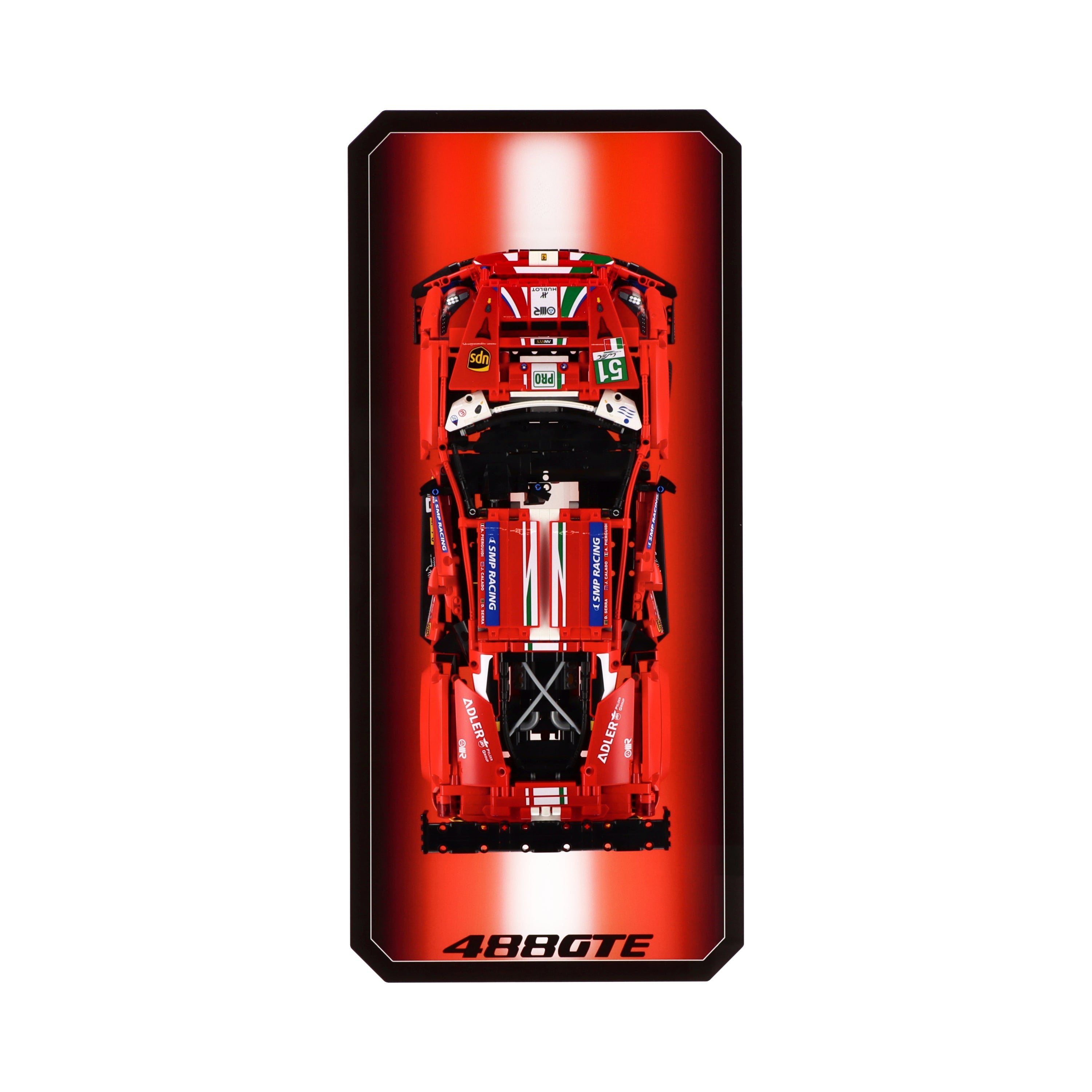 Luxury Wall Display for Lego Technic 42125 Ferrari 488 GTE