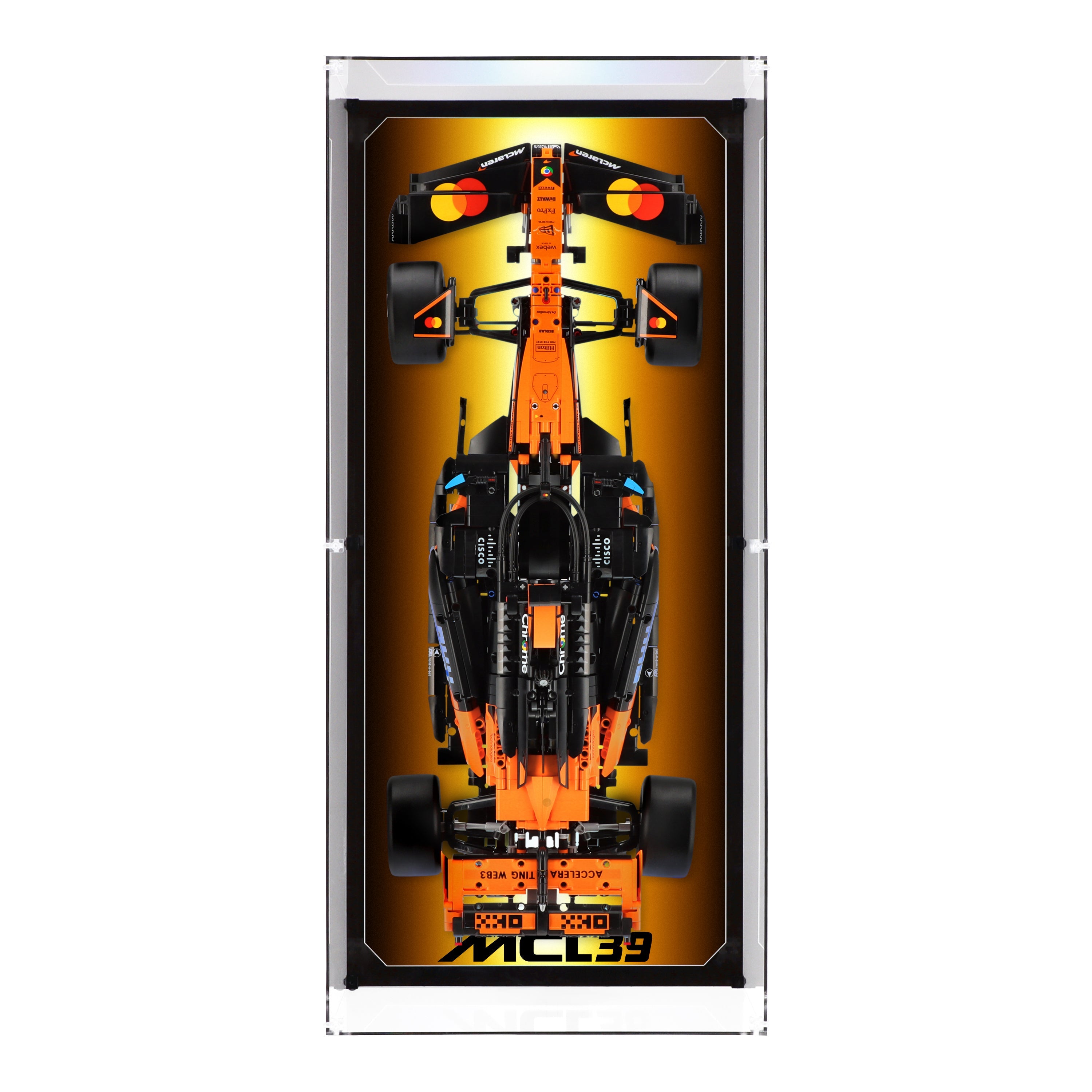 Wall Mounted Display Case for LEGO 42228 McLaren MCL39 F1 Car