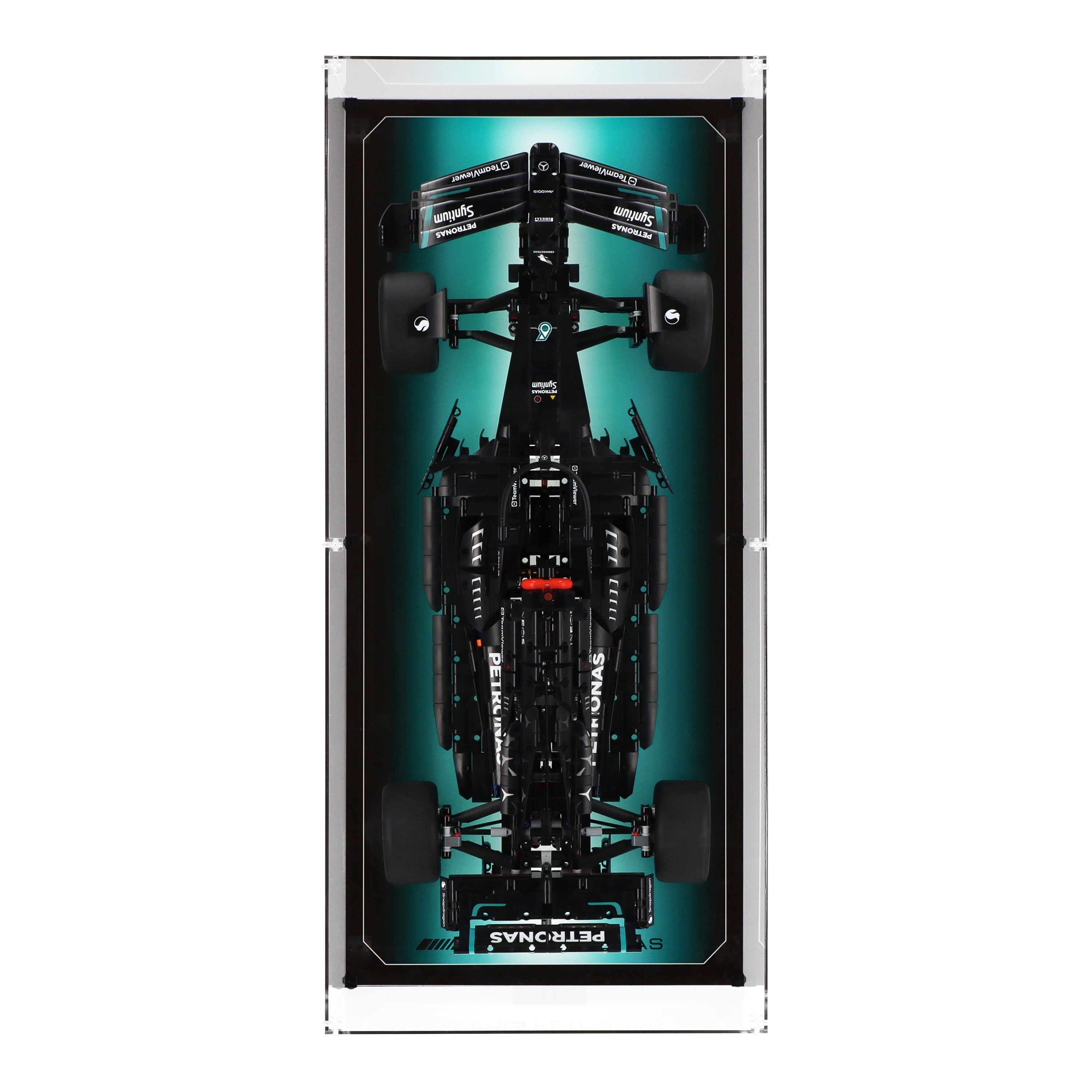 Wall Mounted Display Case for LEGO 42171 Mercedes-AMG F1 W14 E Performance