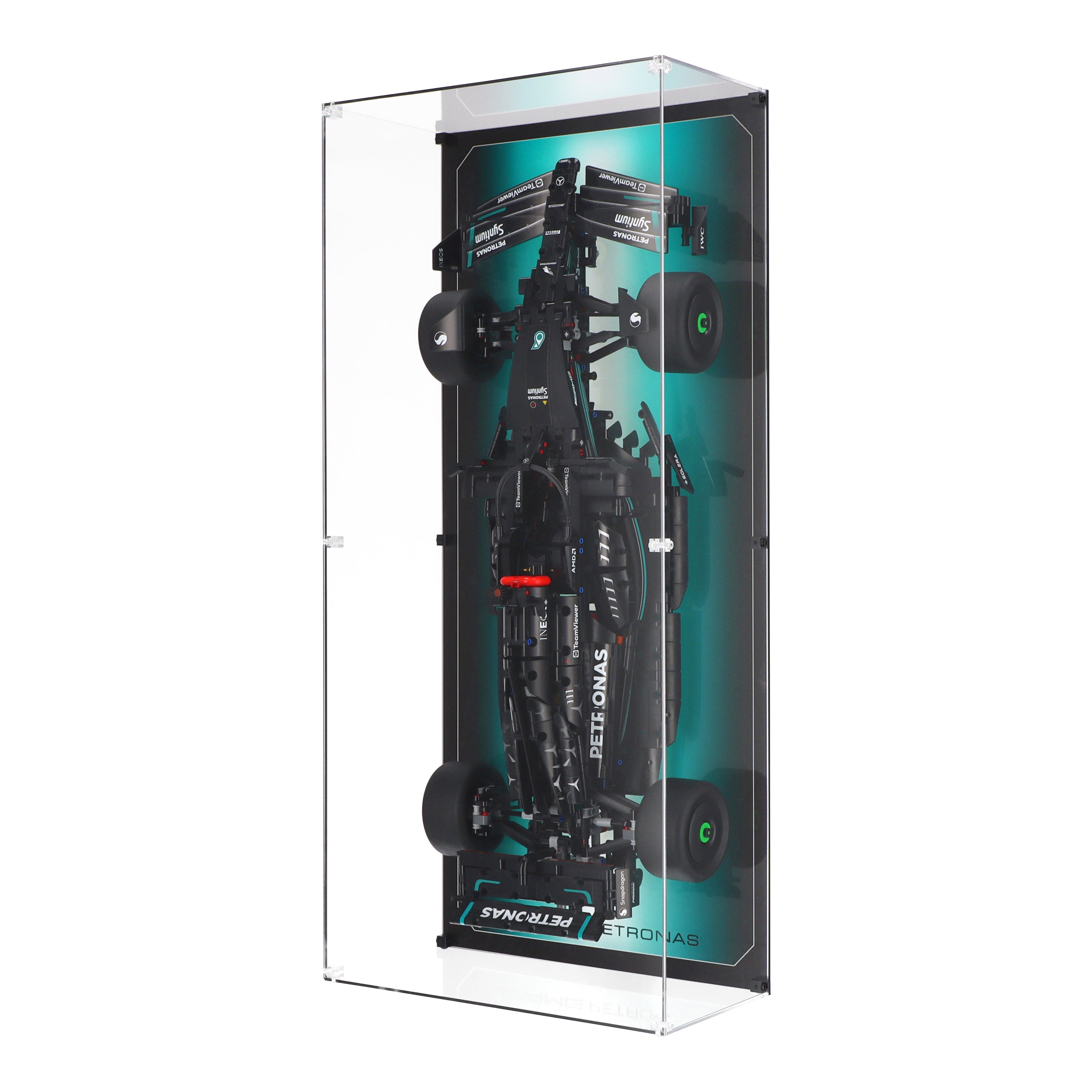 Wall Mounted Display Case for LEGO 42171 Mercedes-AMG F1 W14 E Performance