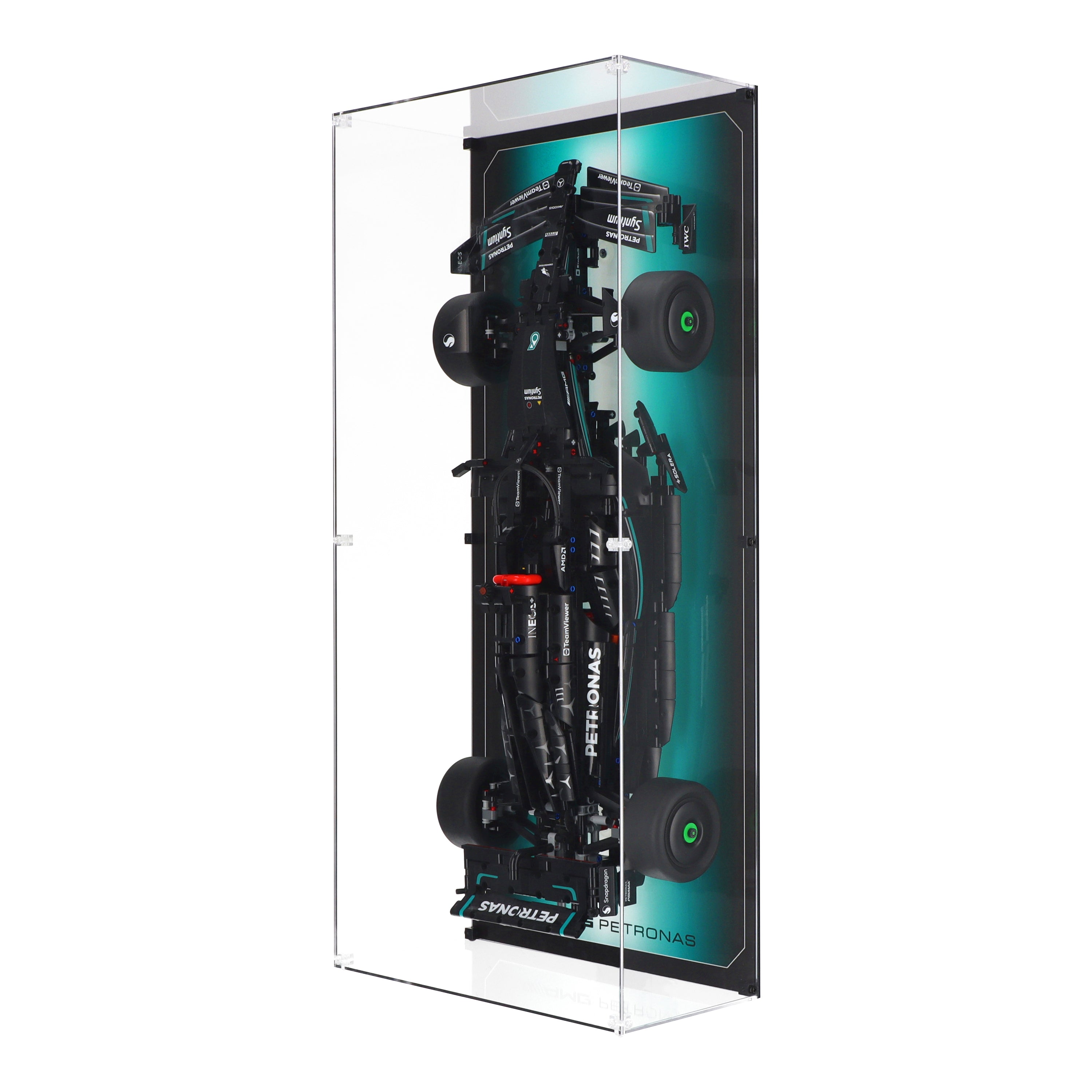 Wall Mounted Display Case for LEGO 42171 Mercedes-AMG F1 W14 E Performance