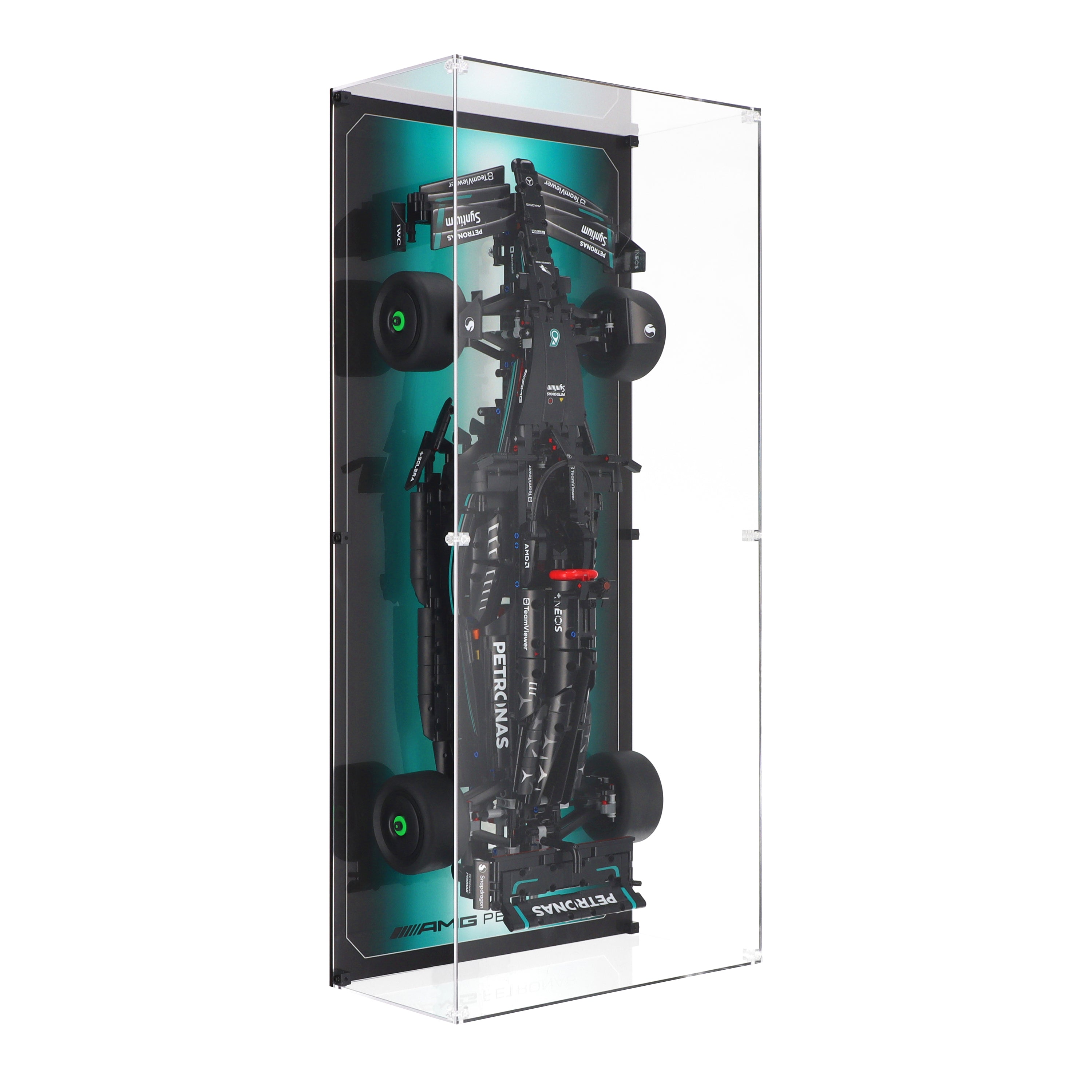 Wall Mounted Display Case for LEGO 42171 Mercedes-AMG F1 W14 E Performance