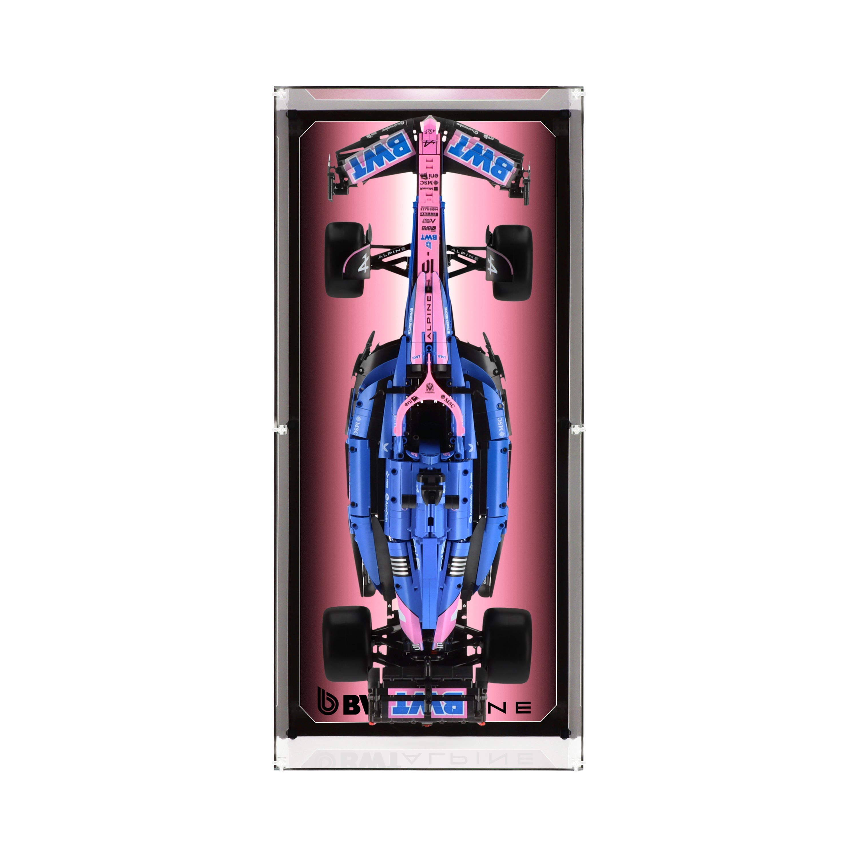 Wall Mounted Display Case for CaDA Alpine A525 Formula 1 Car
