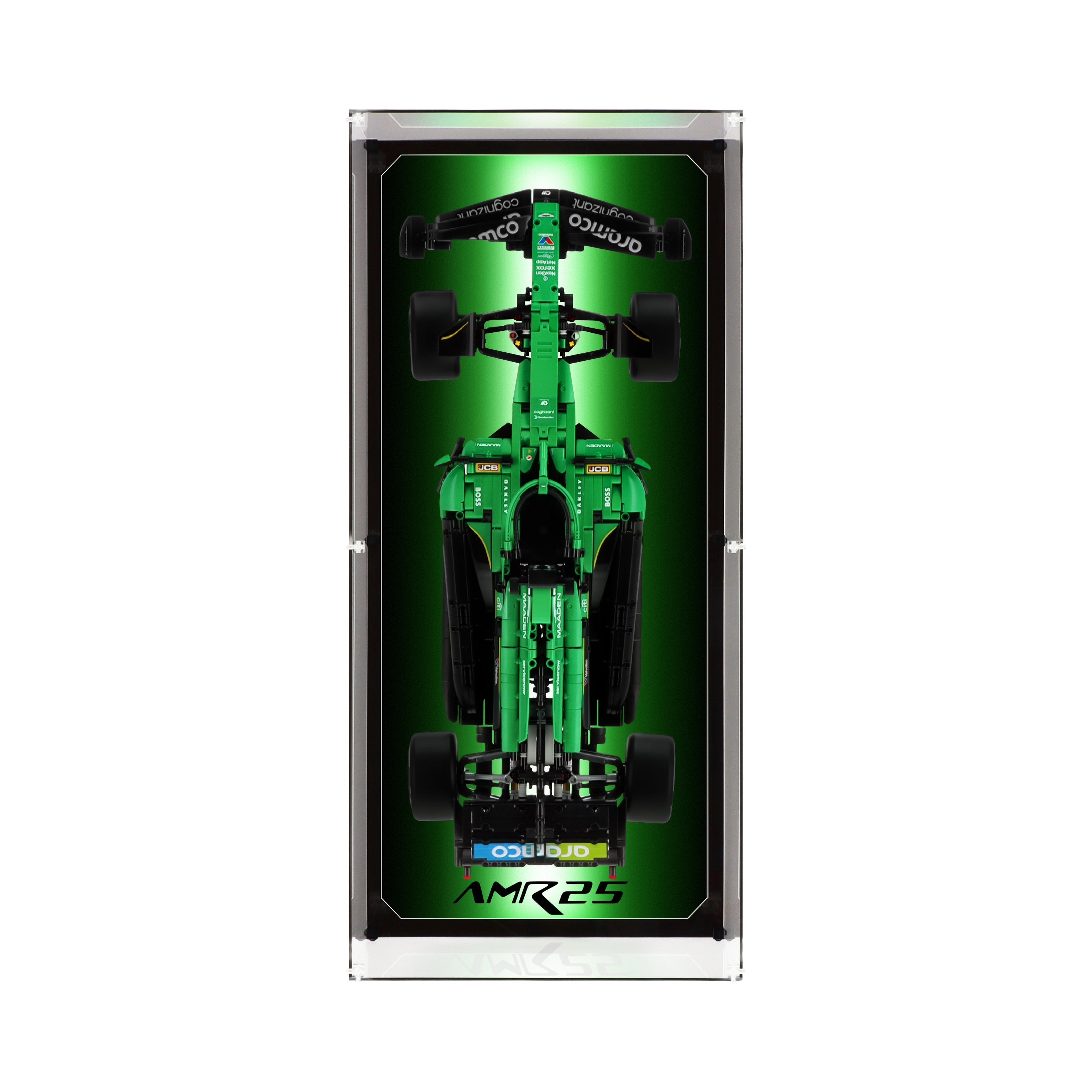 Wall Mounted Display Case for LEGO 42240 Aston Martin Aramco AMR25 F1® Car