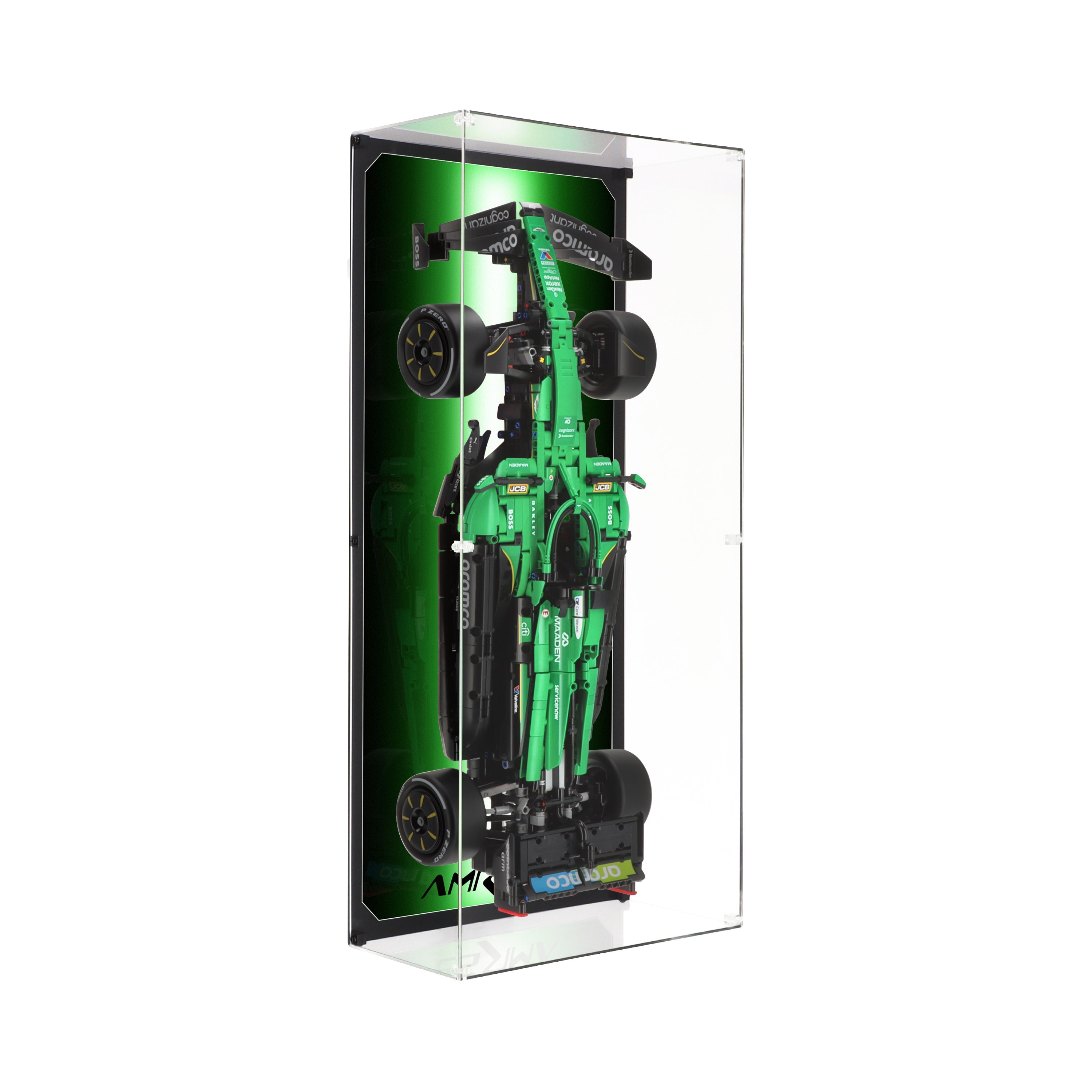 Wall Mounted Display Case for LEGO 42240 Aston Martin Aramco AMR25 F1® Car