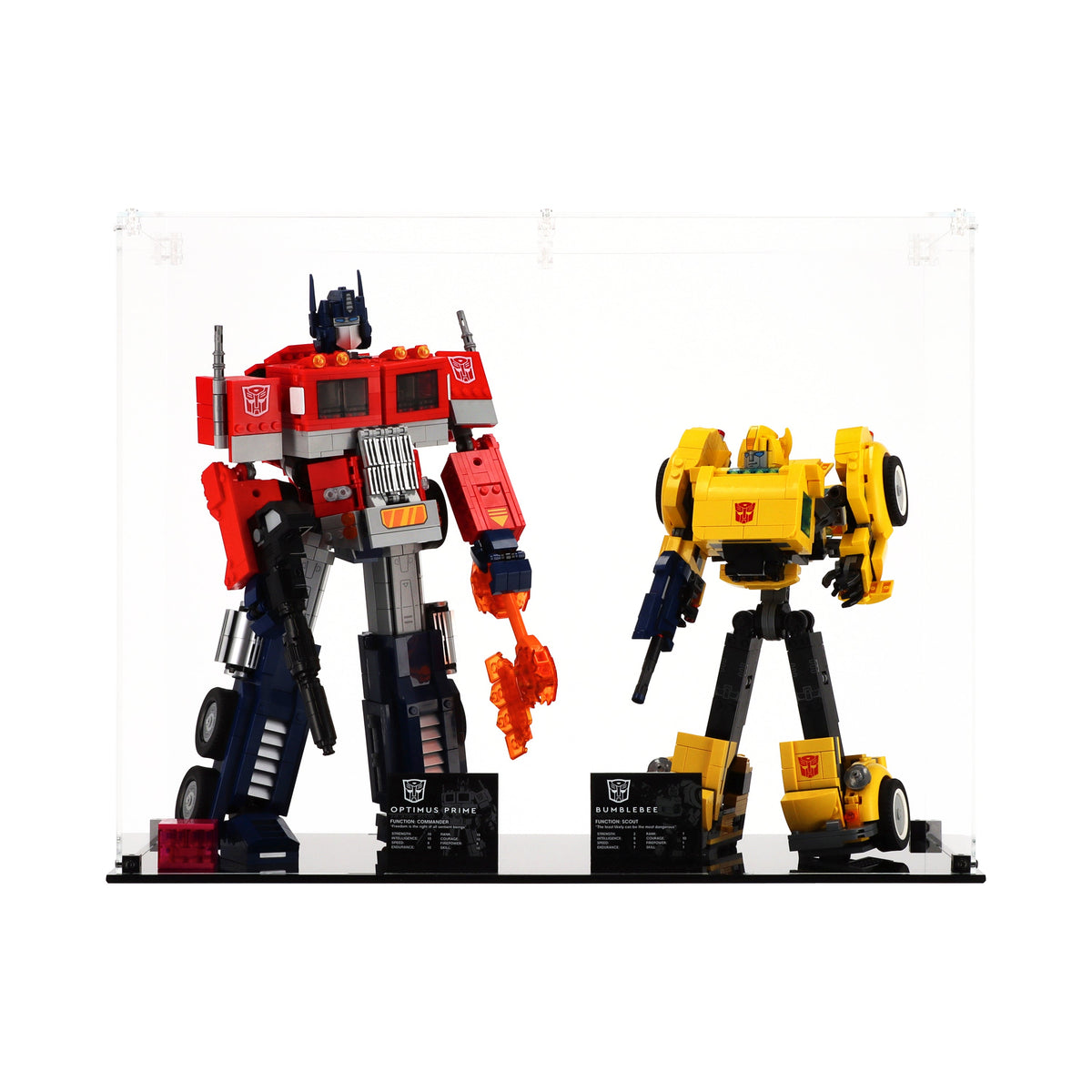 Lego 10338 Bumblebee & 10302 Optimus Prime - Display Case