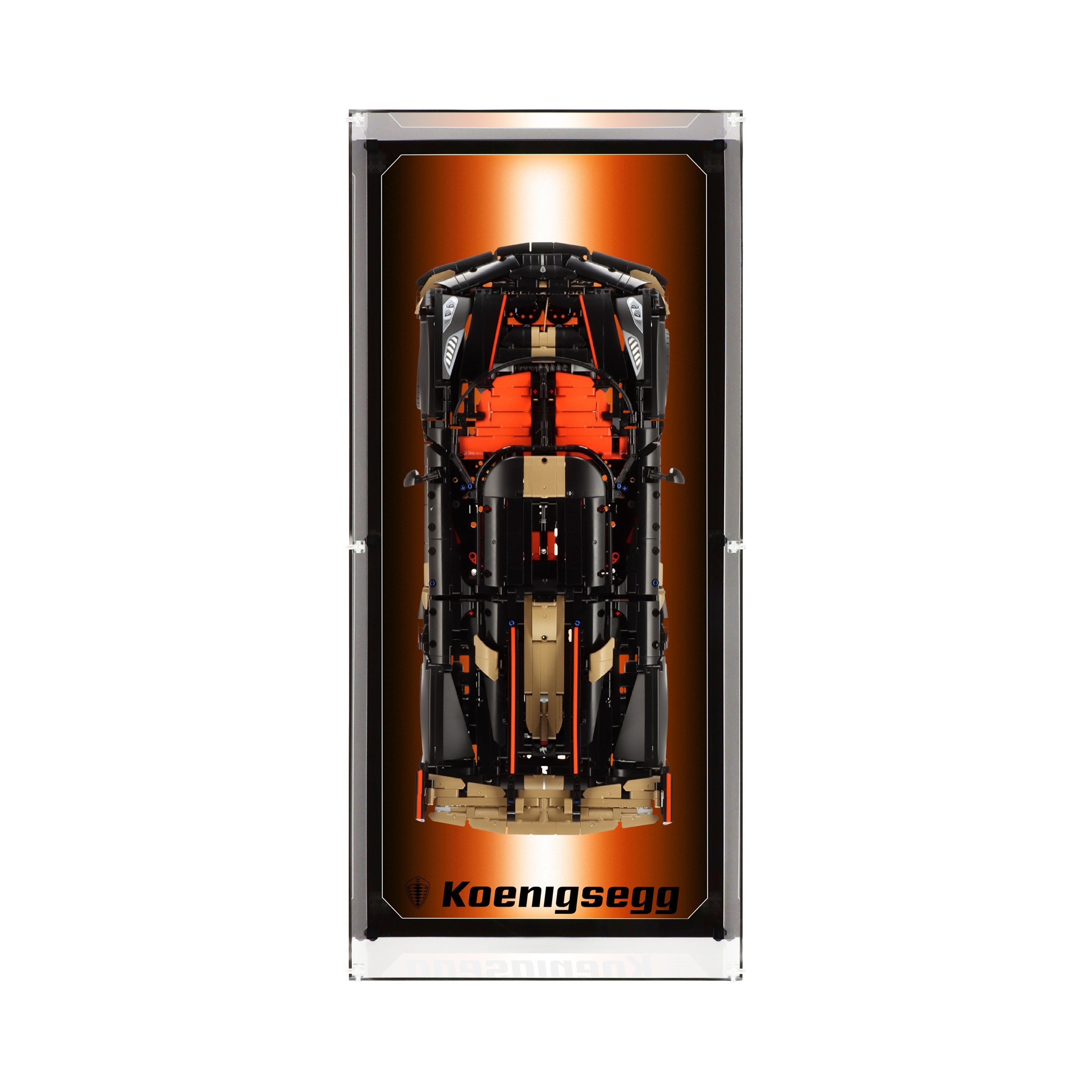 Wall Mounted Display Case for LEGO 42232 Koenigsegg Sadair's Spear Megacar