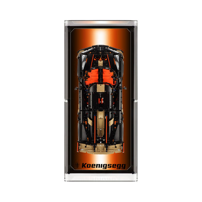 Wall Mounted Display Case for LEGO 42232 Koenigsegg Sadair's Spear Megacar