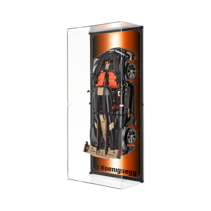 Wall Mounted Display Case for LEGO 42232 Koenigsegg Sadair's Spear Megacar