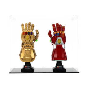 Lego 76191 Infinity Gauntlet & Lego 76223 Nano Gauntlet - Display Case