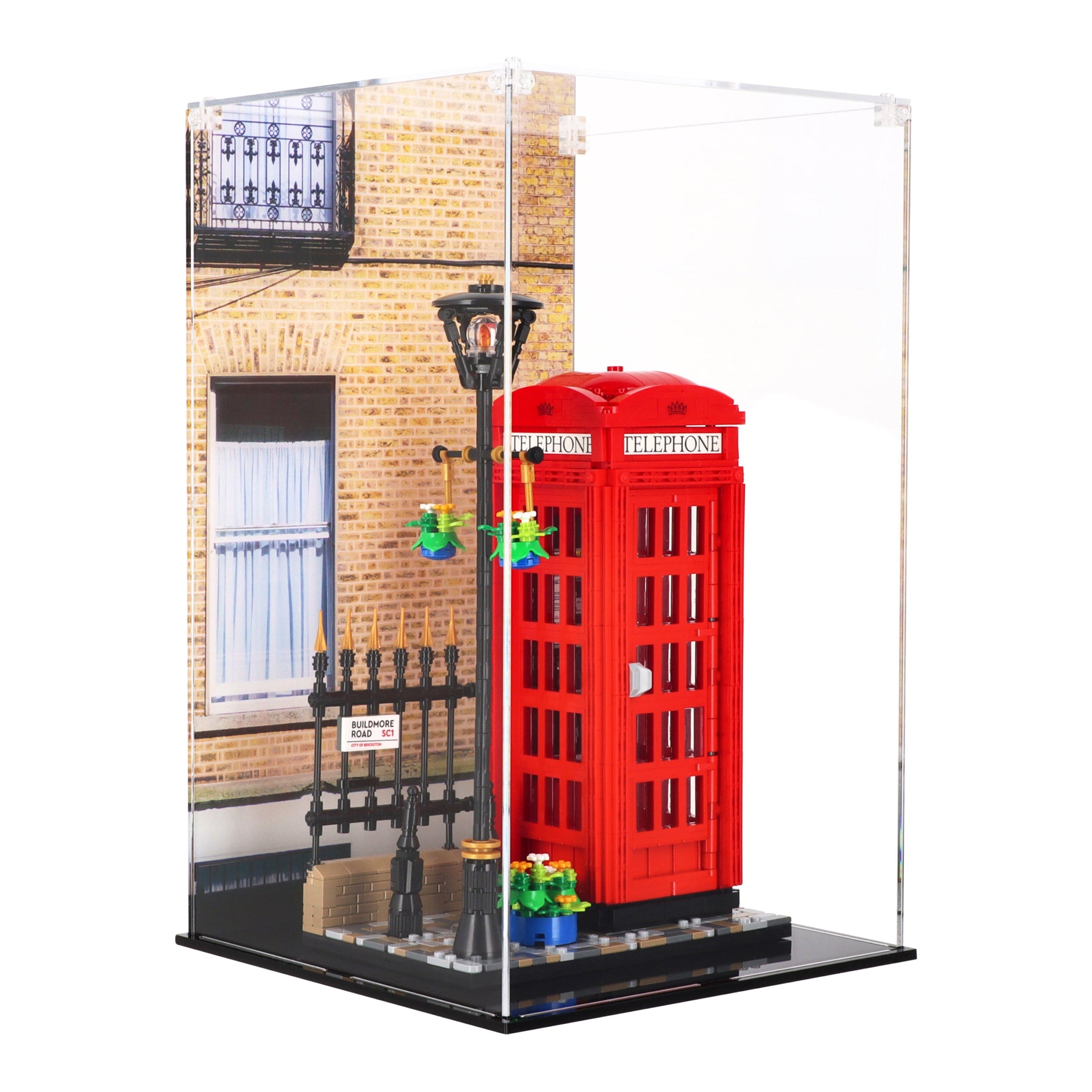 Lego 21347 Red London Telephone Box - Display Case