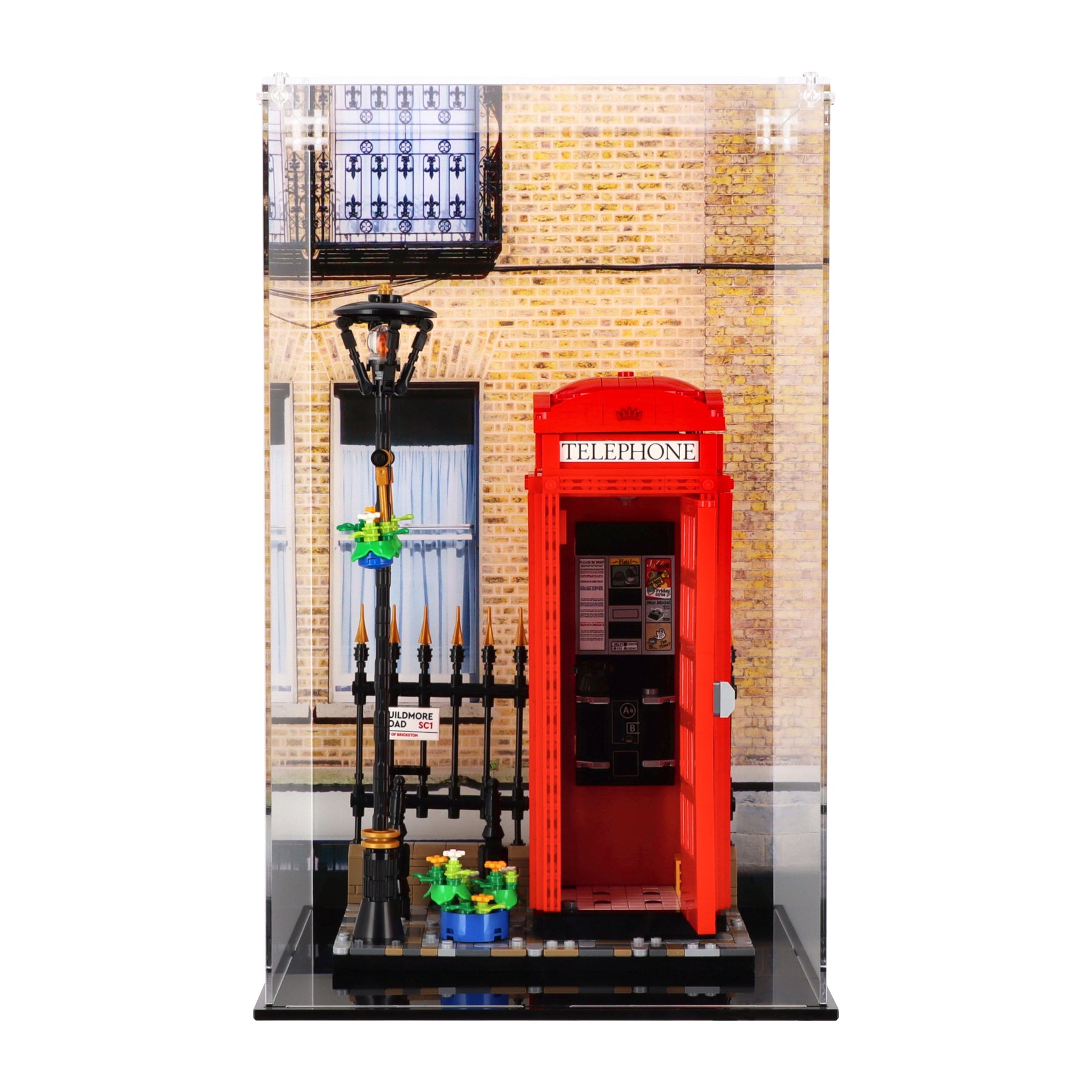 Lego 21347 Red London Telephone Box - Display Case