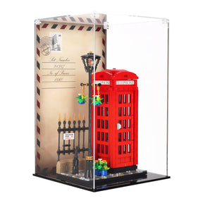 Lego 21347 Red London Telephone Box - Display Case