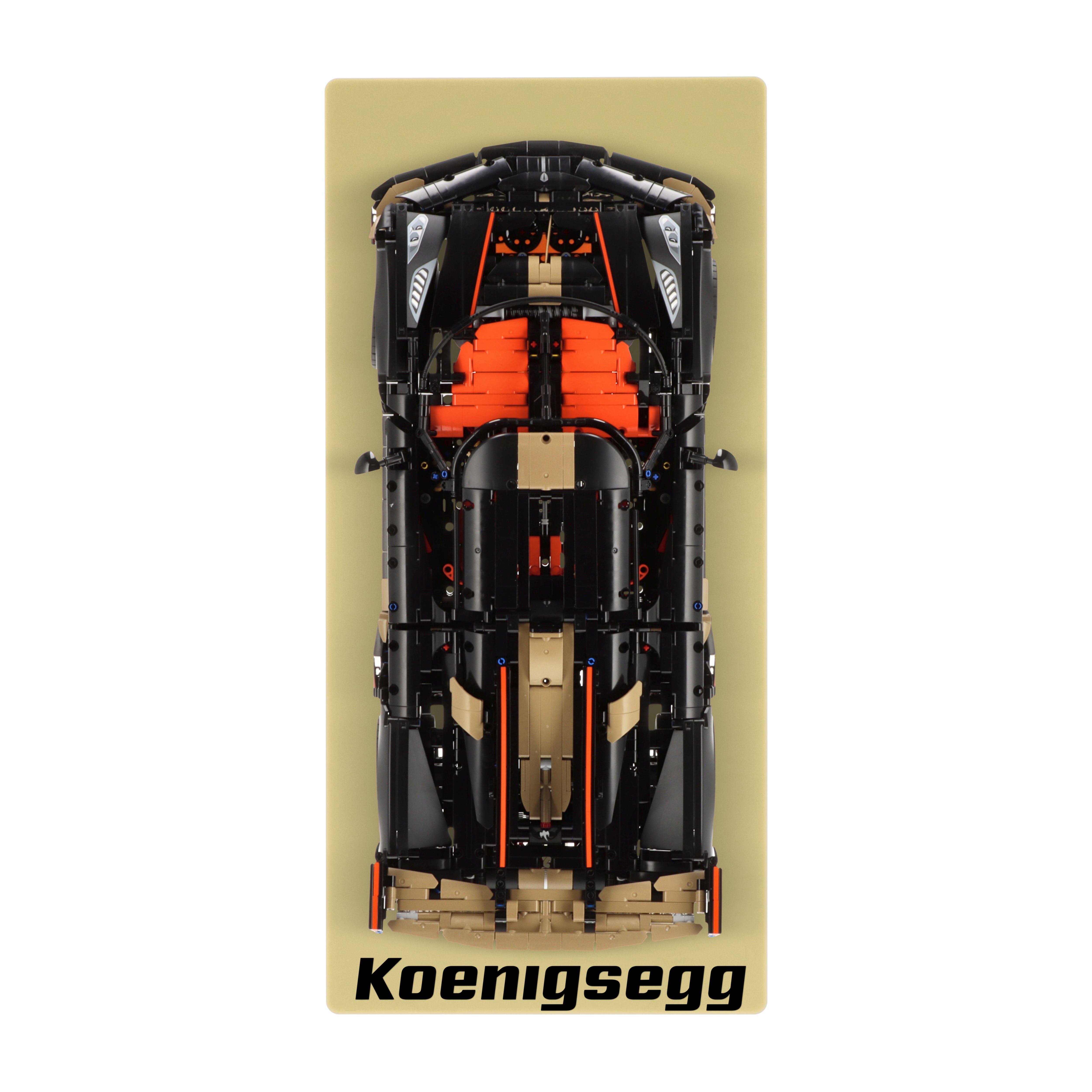 Wall display for LEGO 42232 Koenigsegg Sadair's Spear Megacar