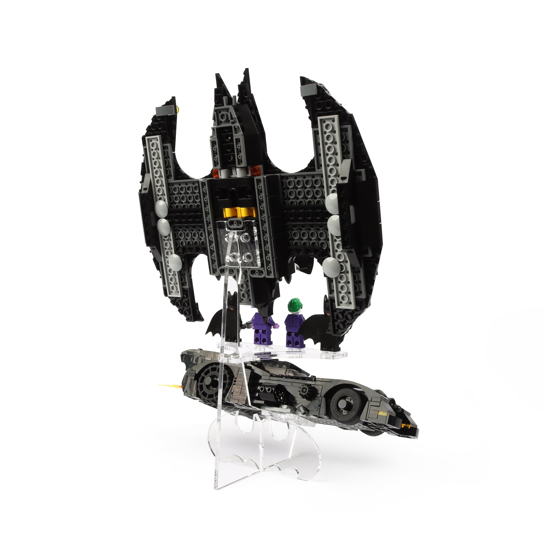 Dual Lego 76224 Batmobile & Lego 76265 Batwing Display Stand