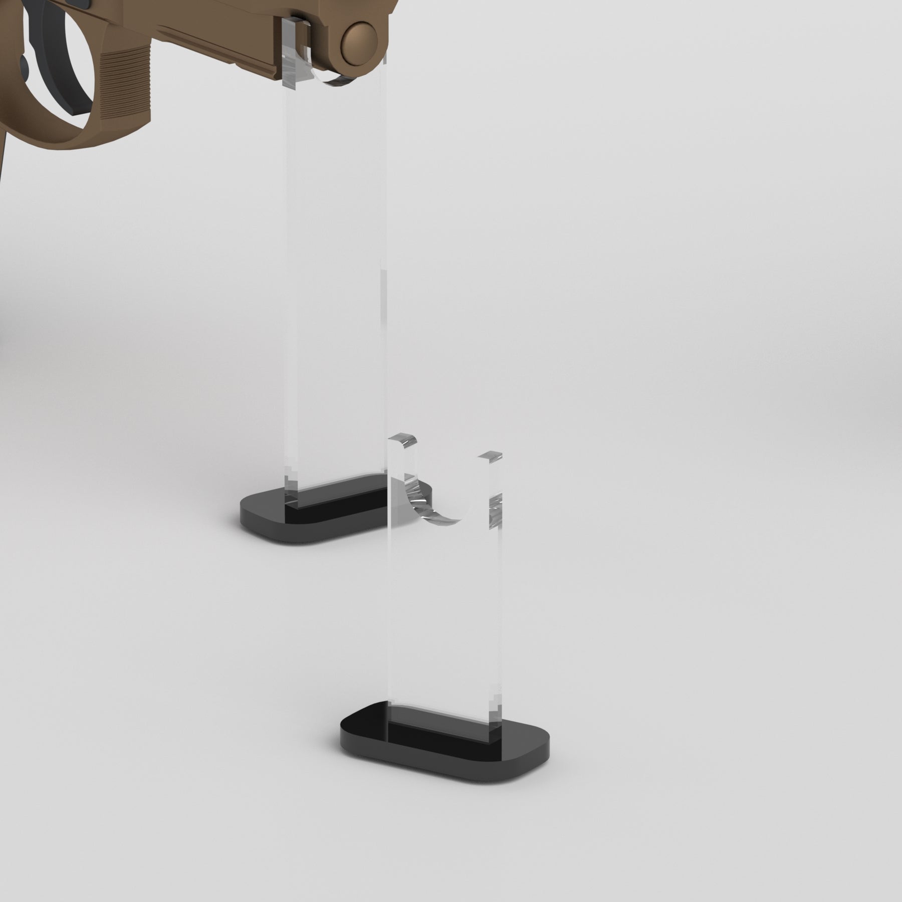 Pistol Revolver Display Stand - With Base / PW-06
