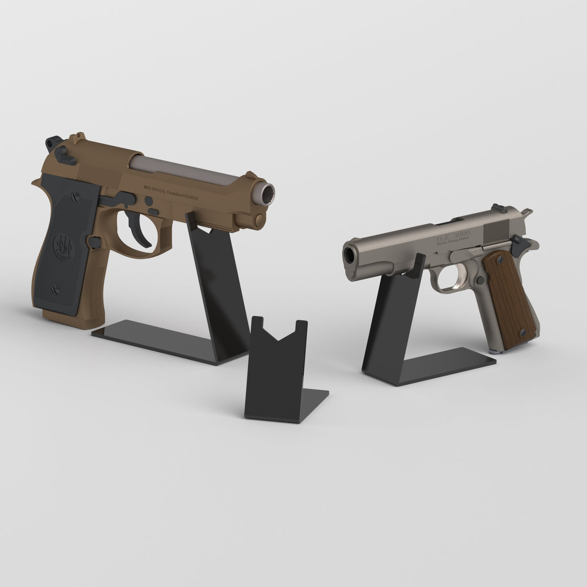 Premium Pistol Revolver Display Stand - Black - PW-09