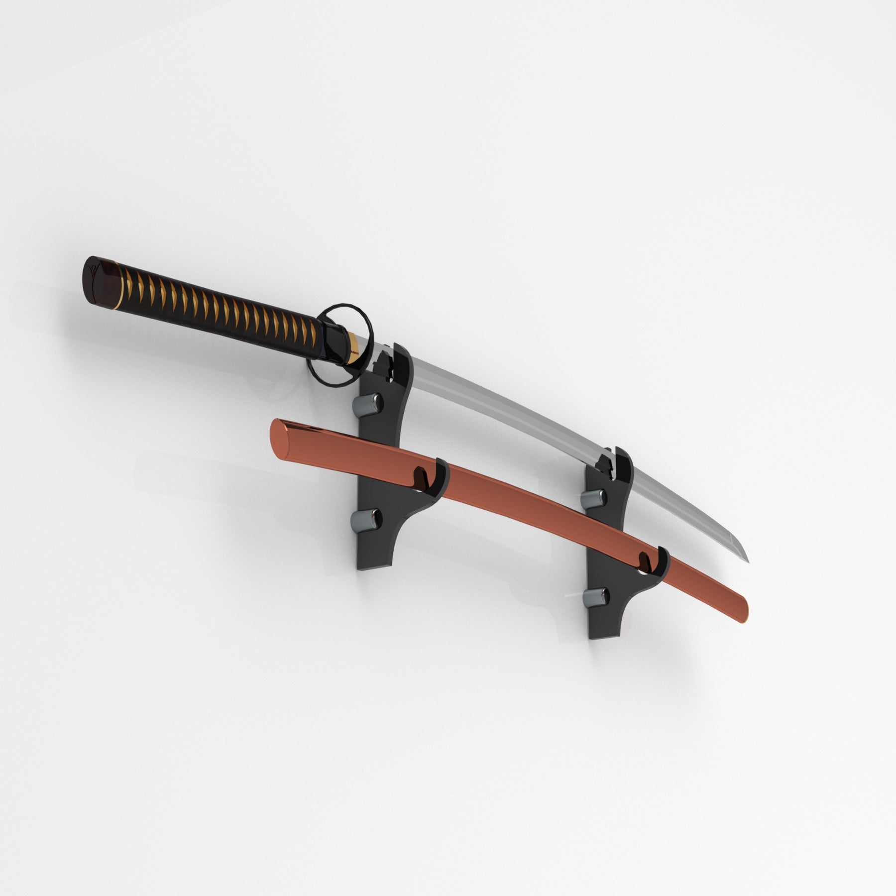 Minimalist Katana Wall Mount / Sword Holder / Katana Stand / Weapon Display